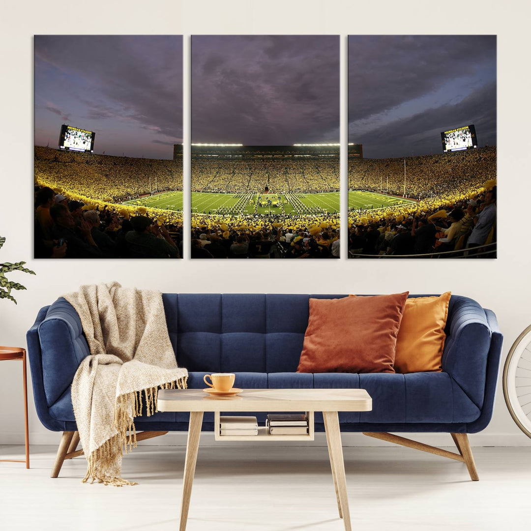 Michigan Wolverine Stadium Wall Art Canvas Print