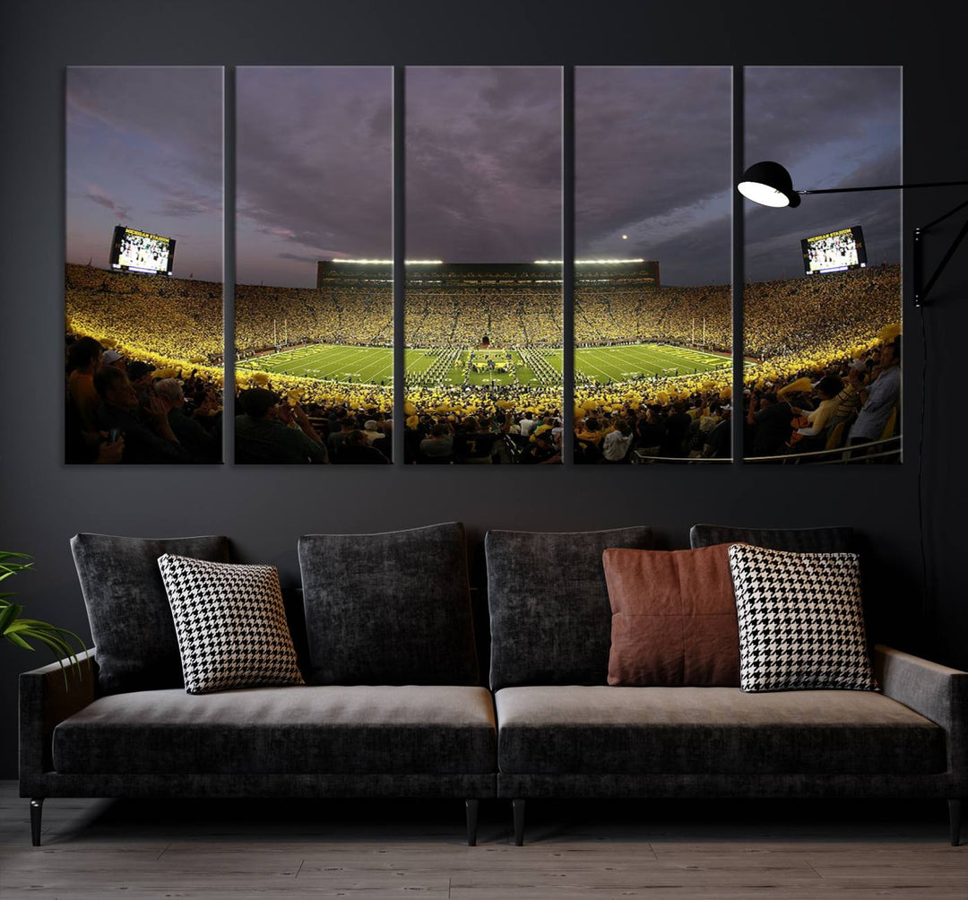 Michigan Wolverine Stadium Wall Art Canvas Print