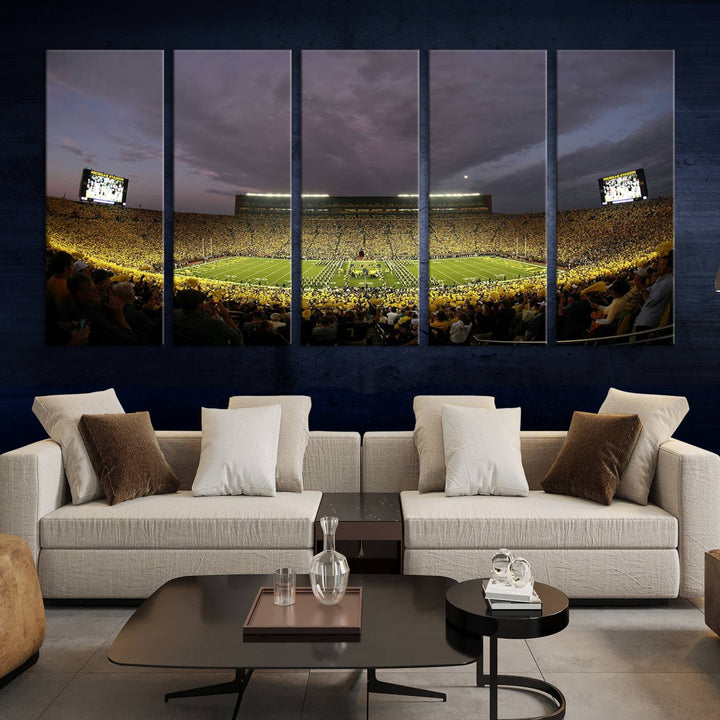 Michigan Wolverine Stadium Wall Art Canvas Print