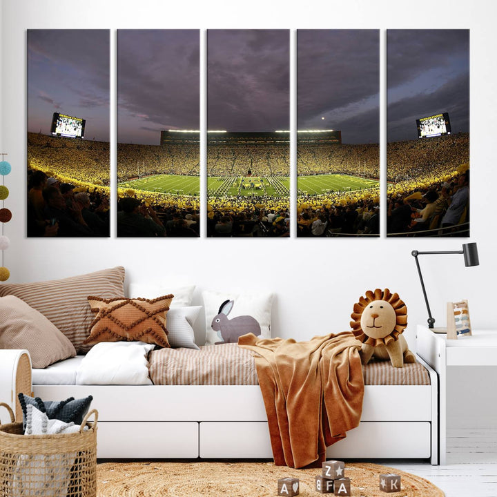 Michigan Wolverine Stadium Wall Art Canvas Print