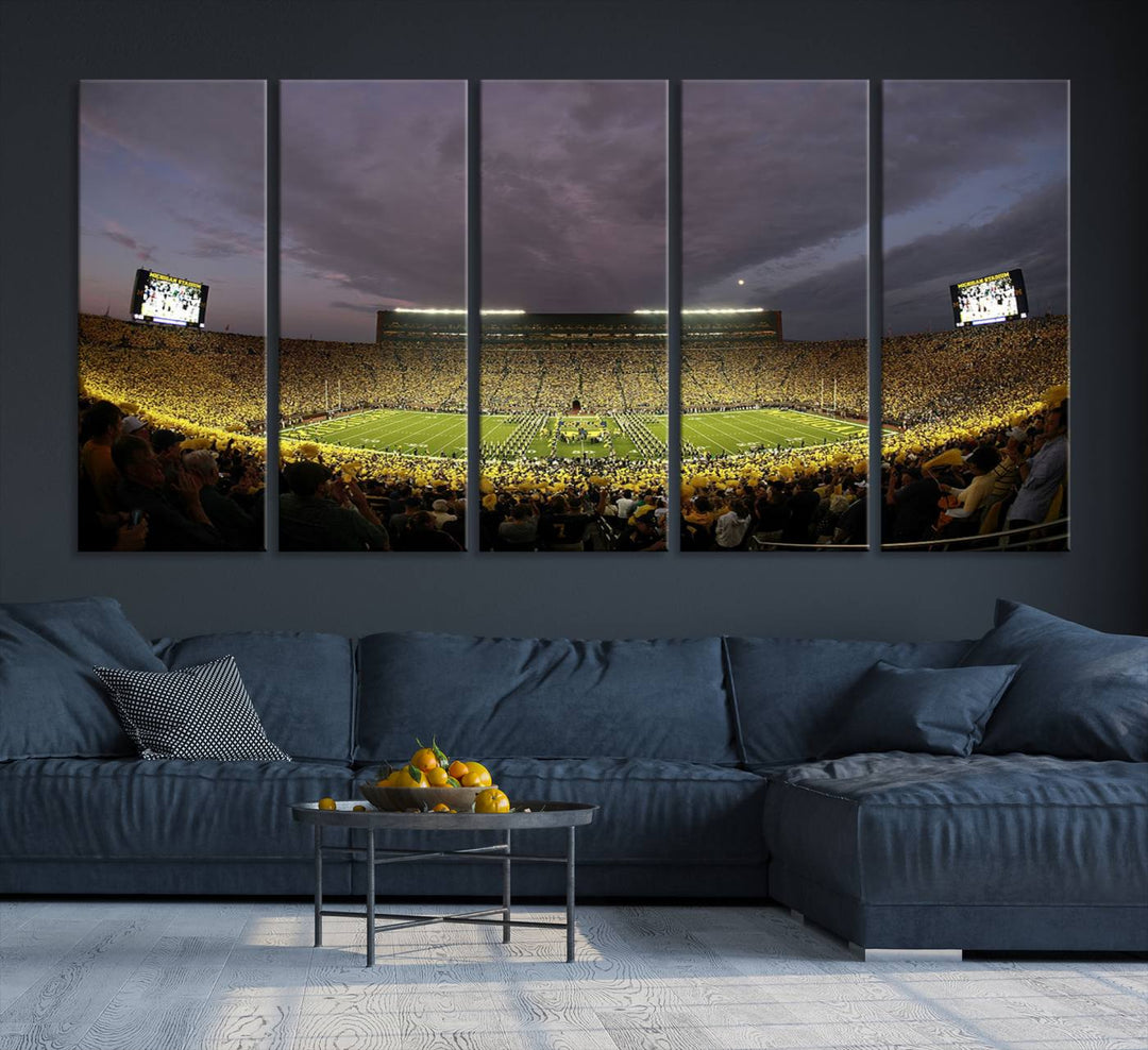 Michigan Wolverine Stadium Wall Art Canvas Print