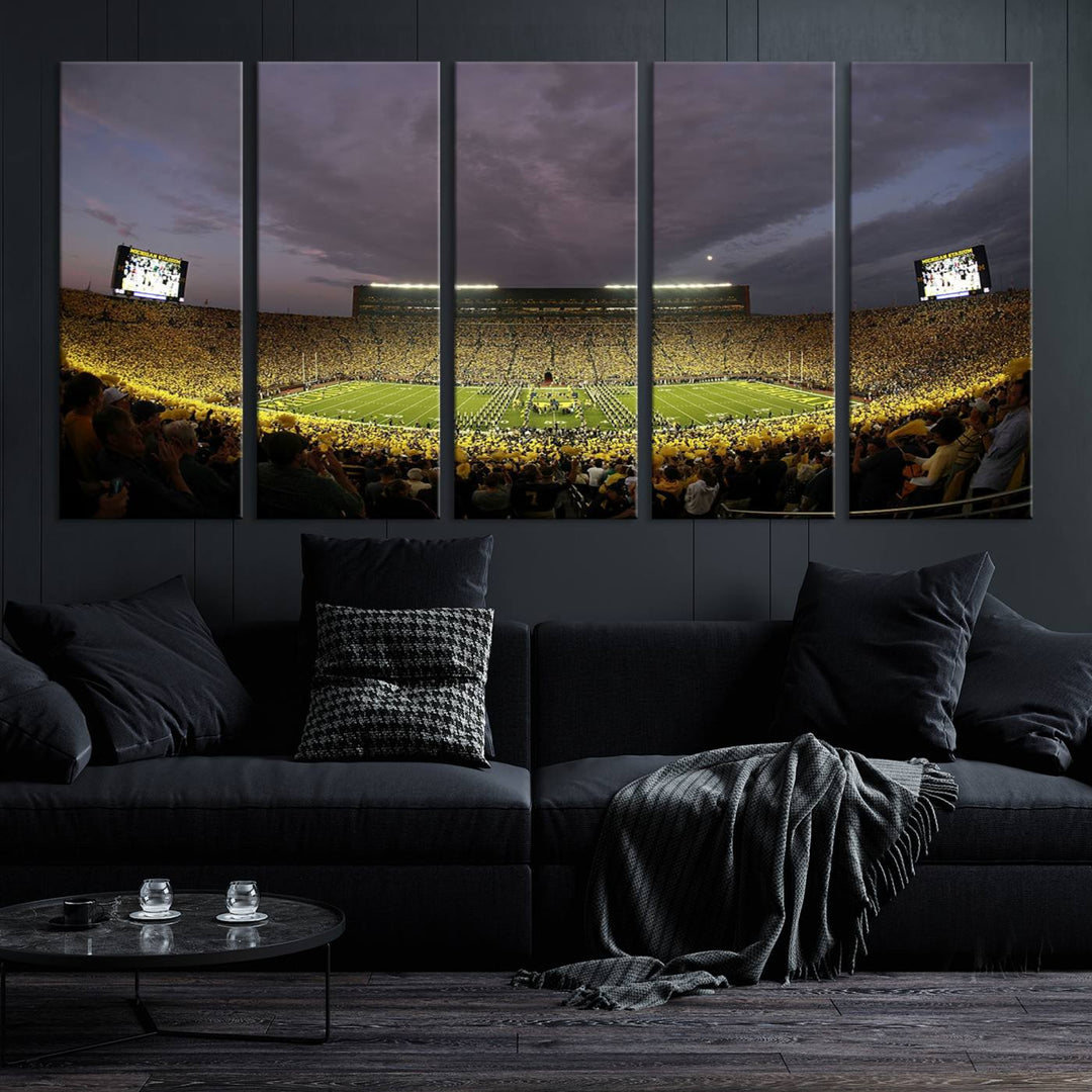 Michigan Wolverine Stadium Wall Art Canvas Print