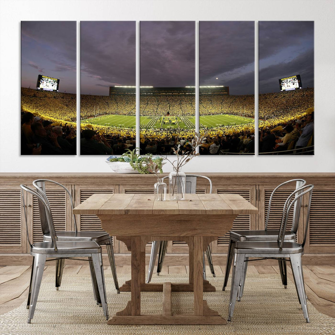 Michigan Wolverine Stadium Wall Art Canvas Print