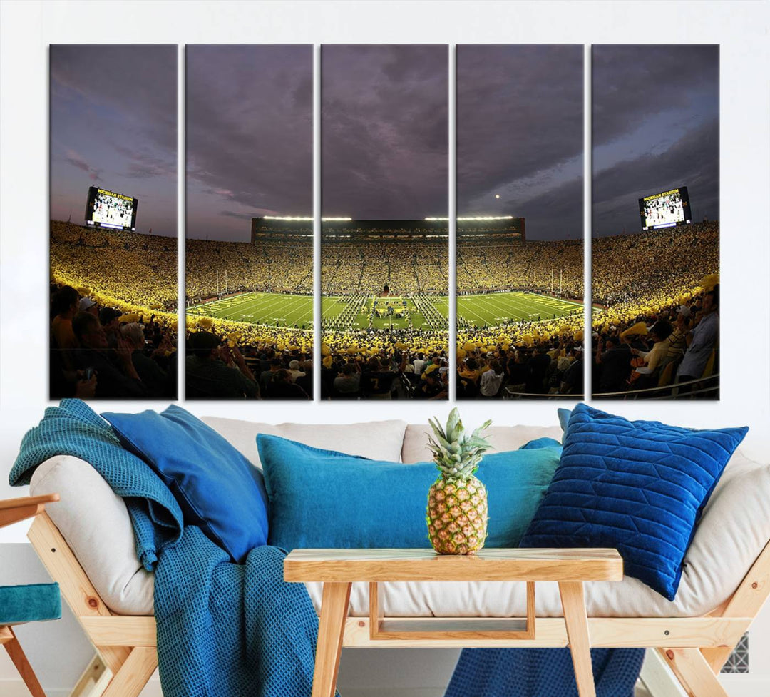 Michigan Wolverine Stadium Wall Art Canvas Print