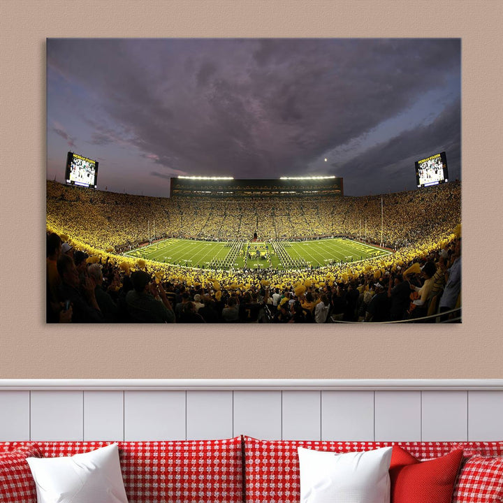 Michigan Wolverine Stadium Wall Art Canvas Print