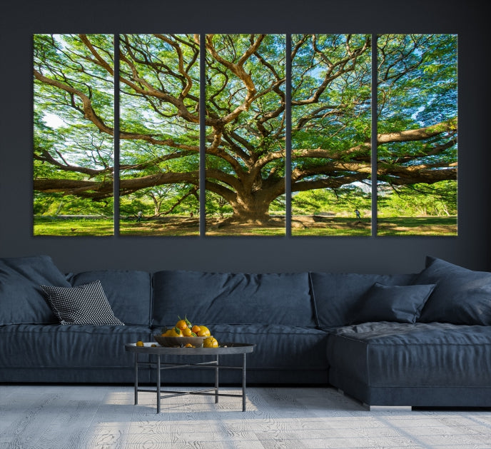 Mighty Angel Oak Tree Wall Art Framed Big Tree Nature Canvas Print