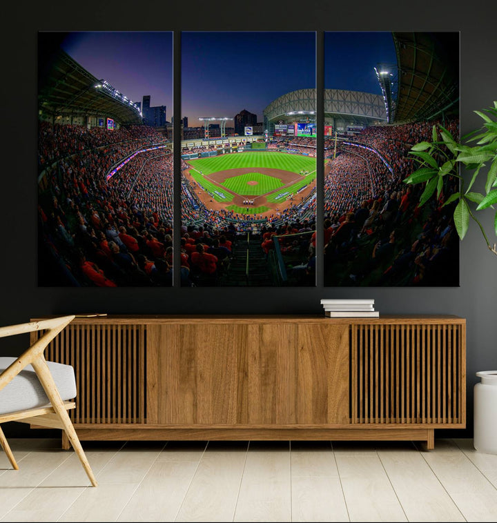 Minute Maid Park Houston Astros Stadium Wall Art Canvas Print