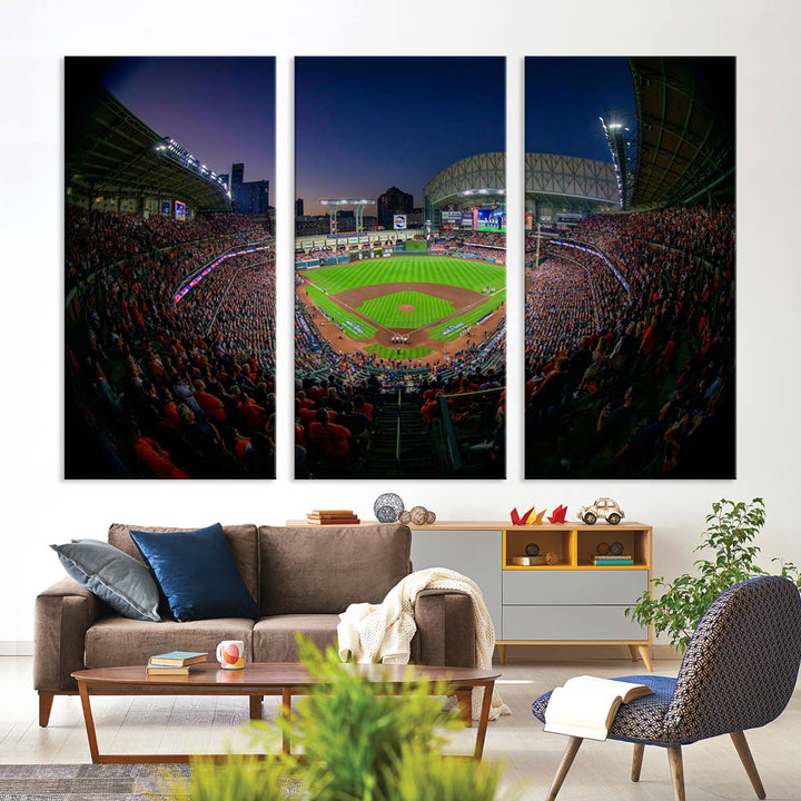 Minute Maid Park Houston Astros Stadium Wall Art Canvas Print