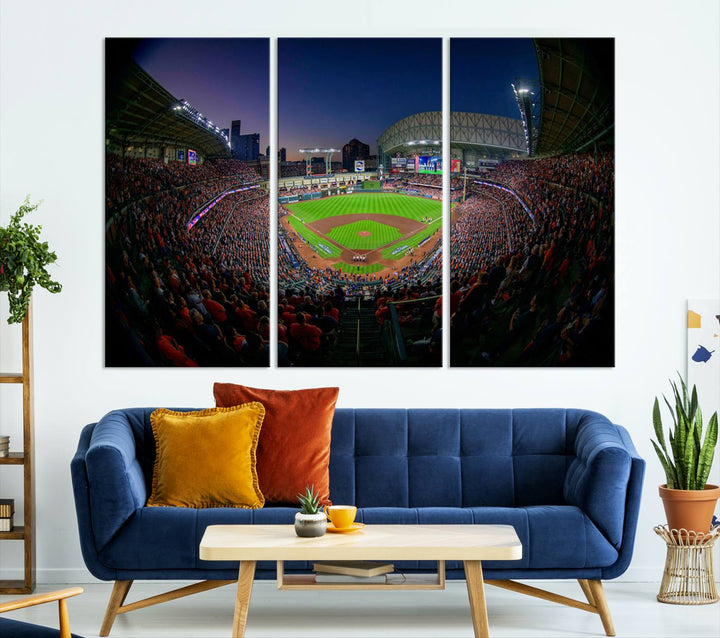 Minute Maid Park Houston Astros Stadium Wall Art Canvas Print