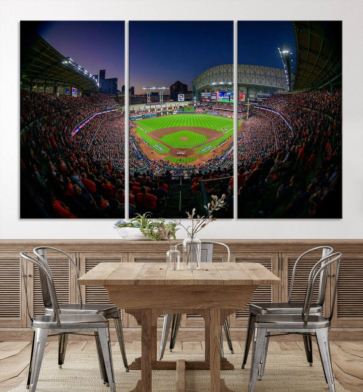 Minute Maid Park Houston Astros Stadium Wall Art Canvas Print