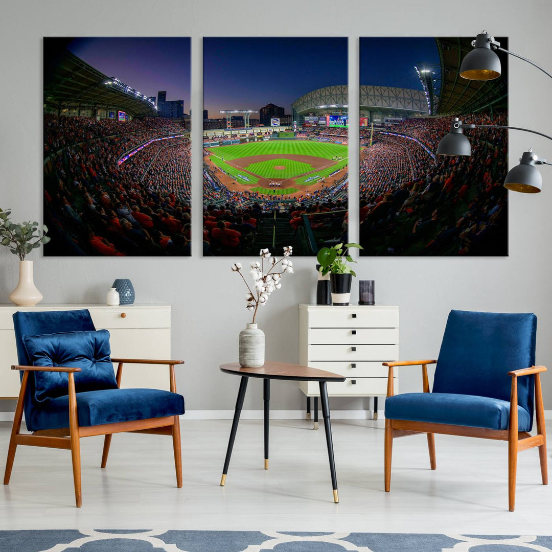 Minute Maid Park Houston Astros Stadium Wall Art Canvas Print