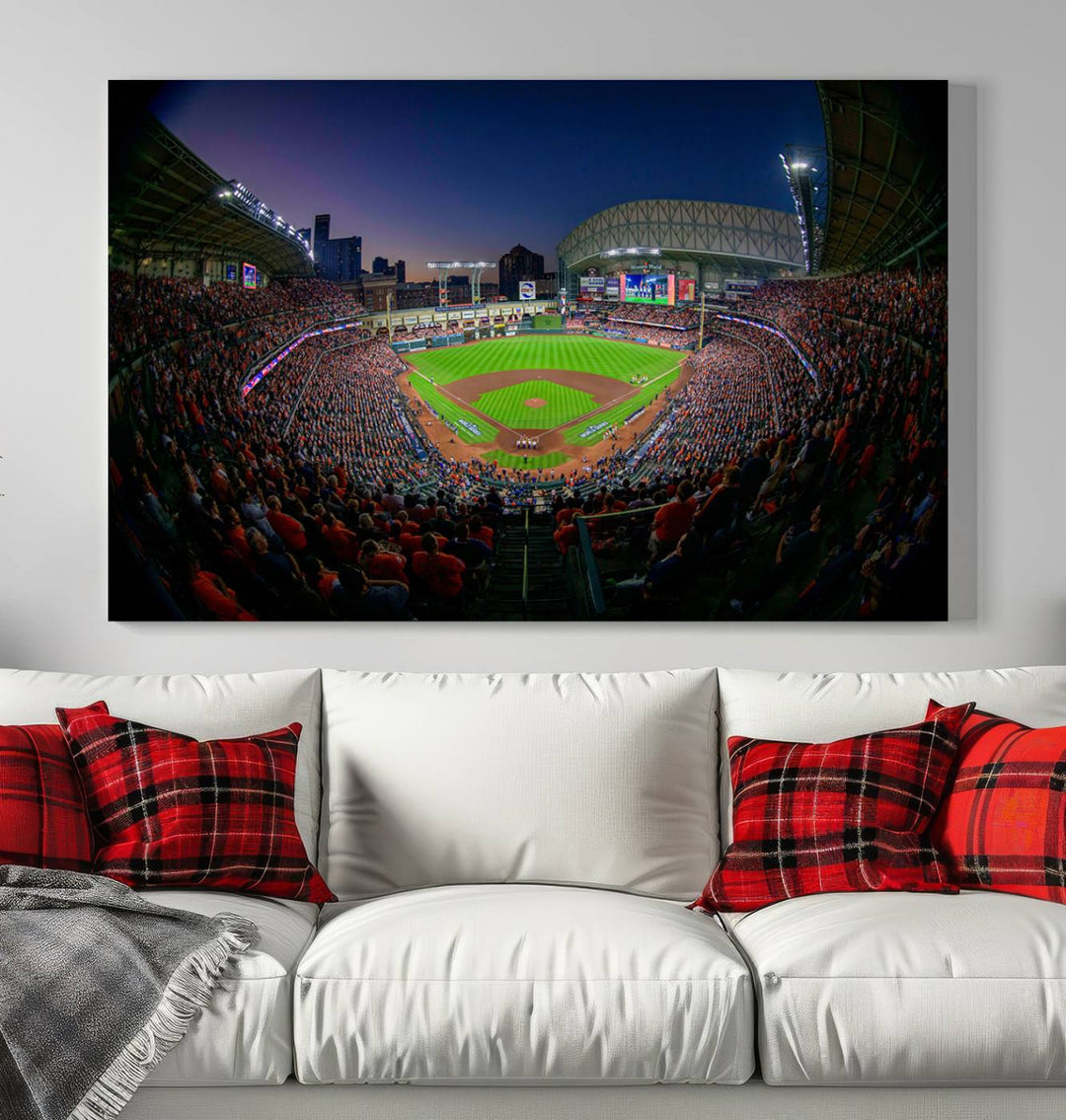 Minute Maid Park Houston Astros Stadium Wall Art Canvas Print