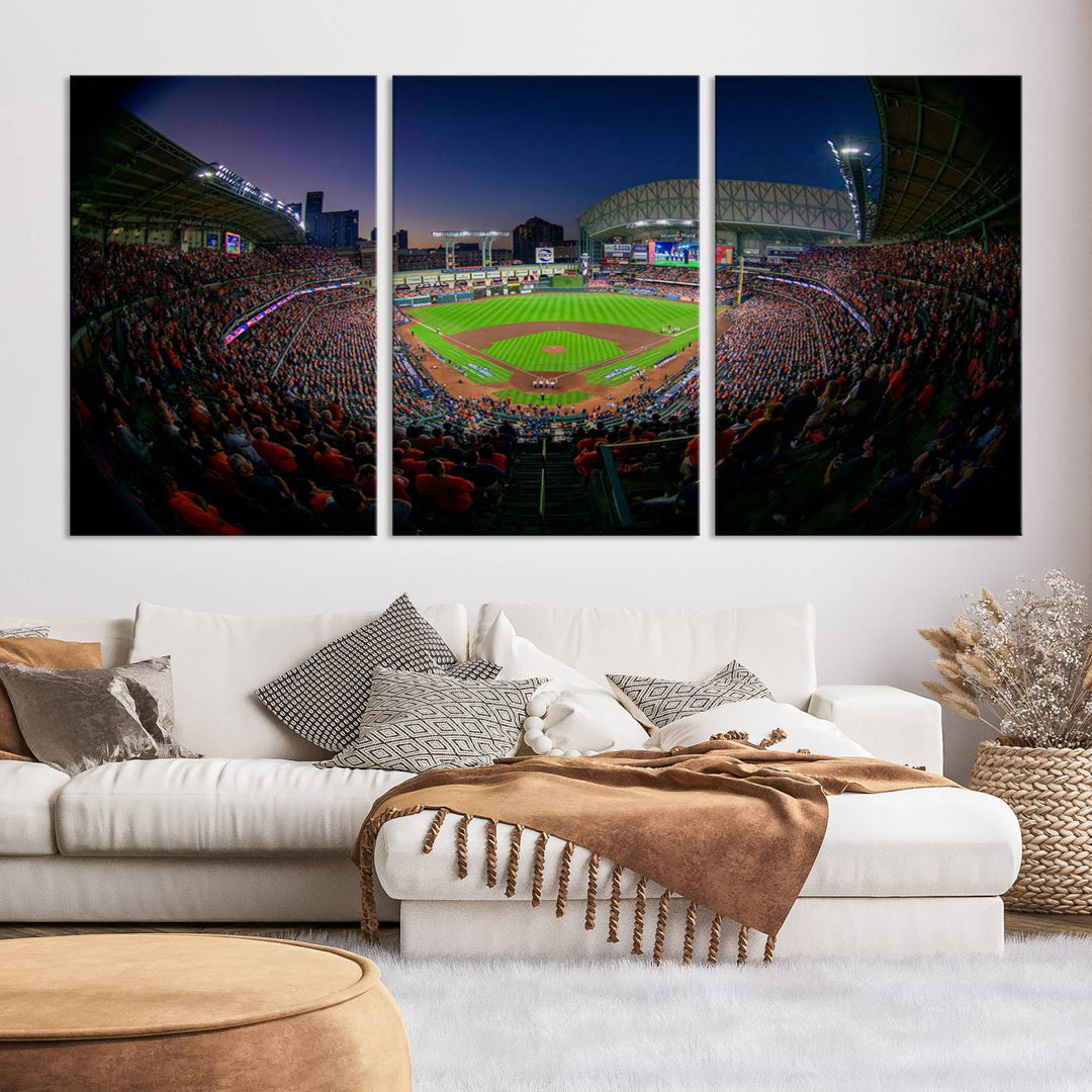 Minute Maid Park Houston Astros Stadium Wall Art Canvas Print