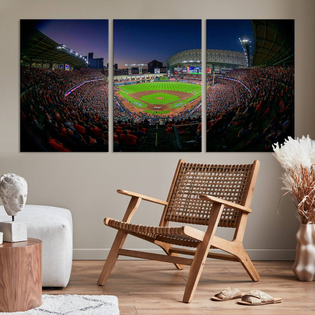 Minute Maid Park Houston Astros Stadium Wall Art Canvas Print