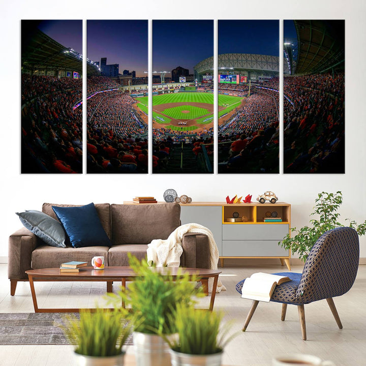 Minute Maid Park Houston Astros Stadium Wall Art Canvas Print