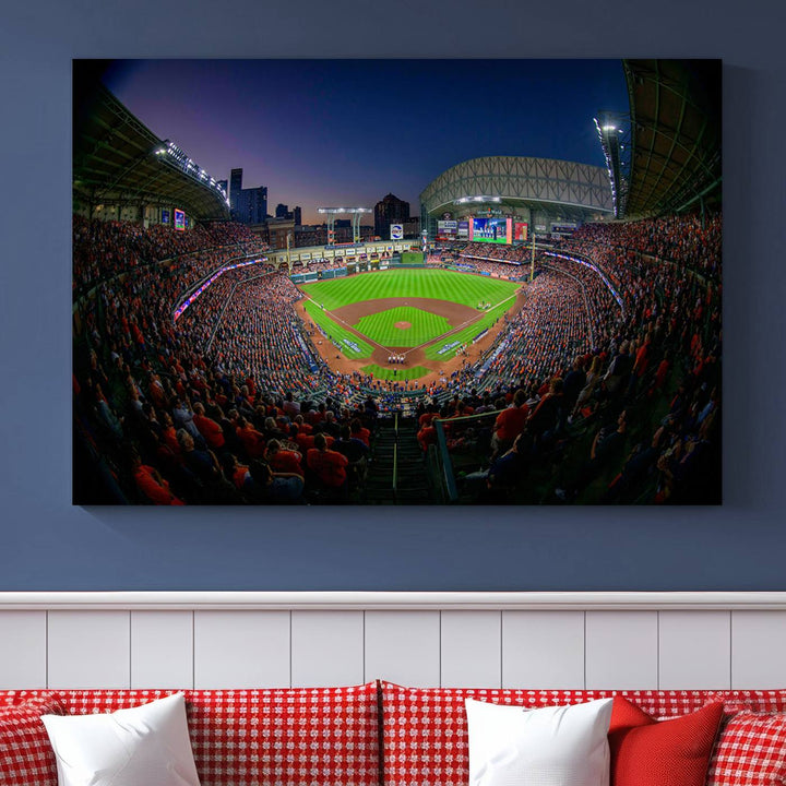 Minute Maid Park Houston Astros Stadium Wall Art Canvas Print