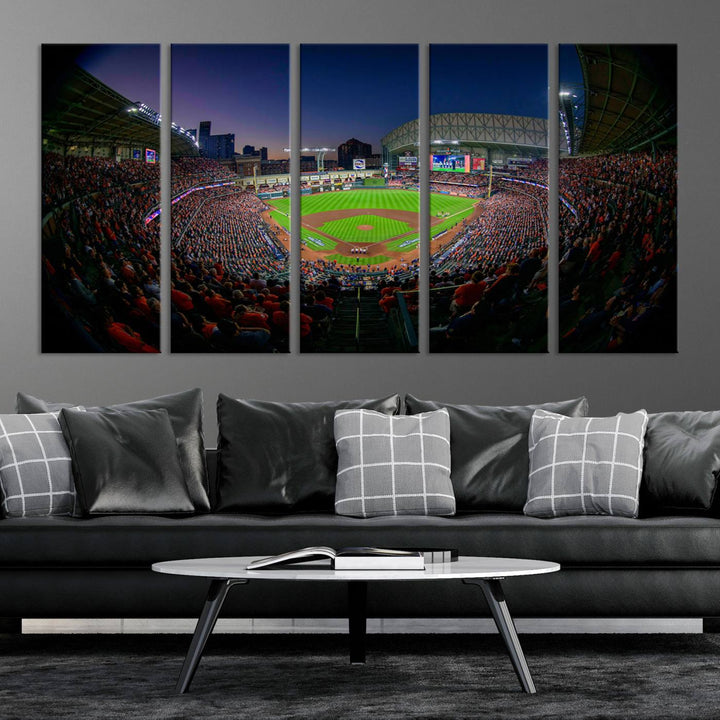 Minute Maid Park Houston Astros Stadium Wall Art Canvas Print