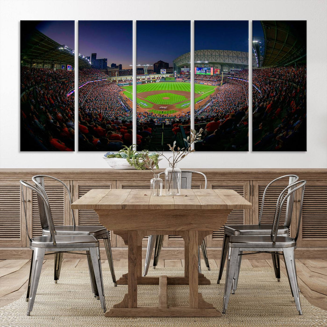 Minute Maid Park Houston Astros Stadium Wall Art Canvas Print