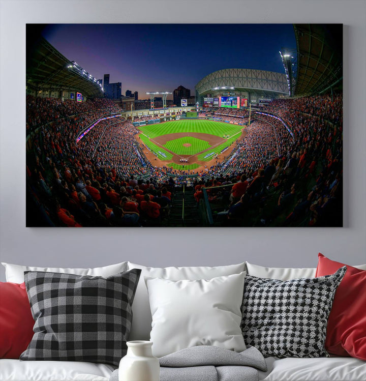 Minute Maid Park Houston Astros Stadium Wall Art Canvas Print