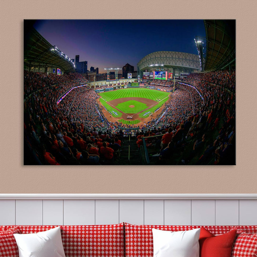 Minute Maid Park Houston Astros Stadium Wall Art Canvas Print