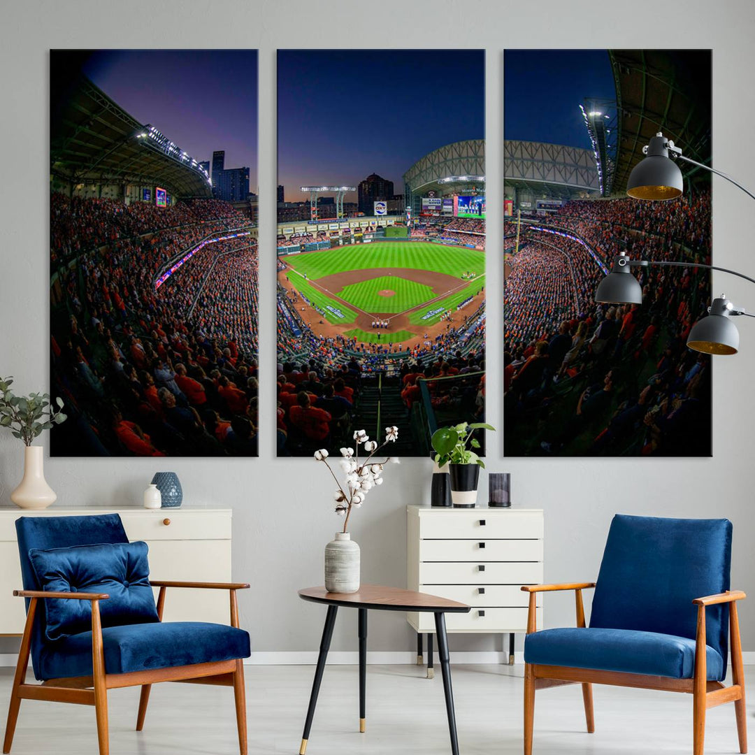 Minute Maid Park Houston Astros Stadium Wall Art Canvas Print