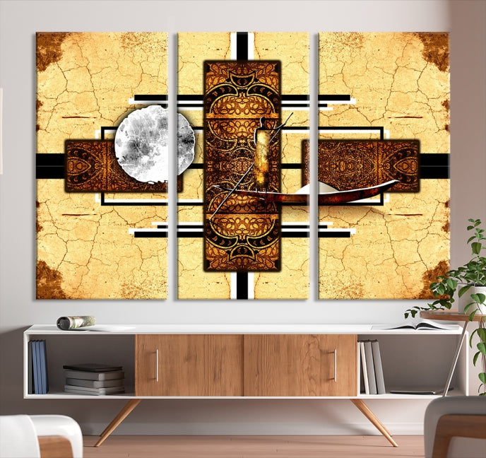 Modern Abstract African Style Extra Large Framed Wall Art Canvas Print