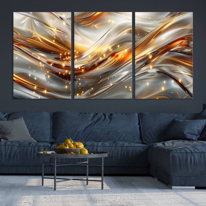 Modern abstract art Black and Gold art Multi panel canvas room wall decor Abstract wall art Abstract painting Extra large wall art