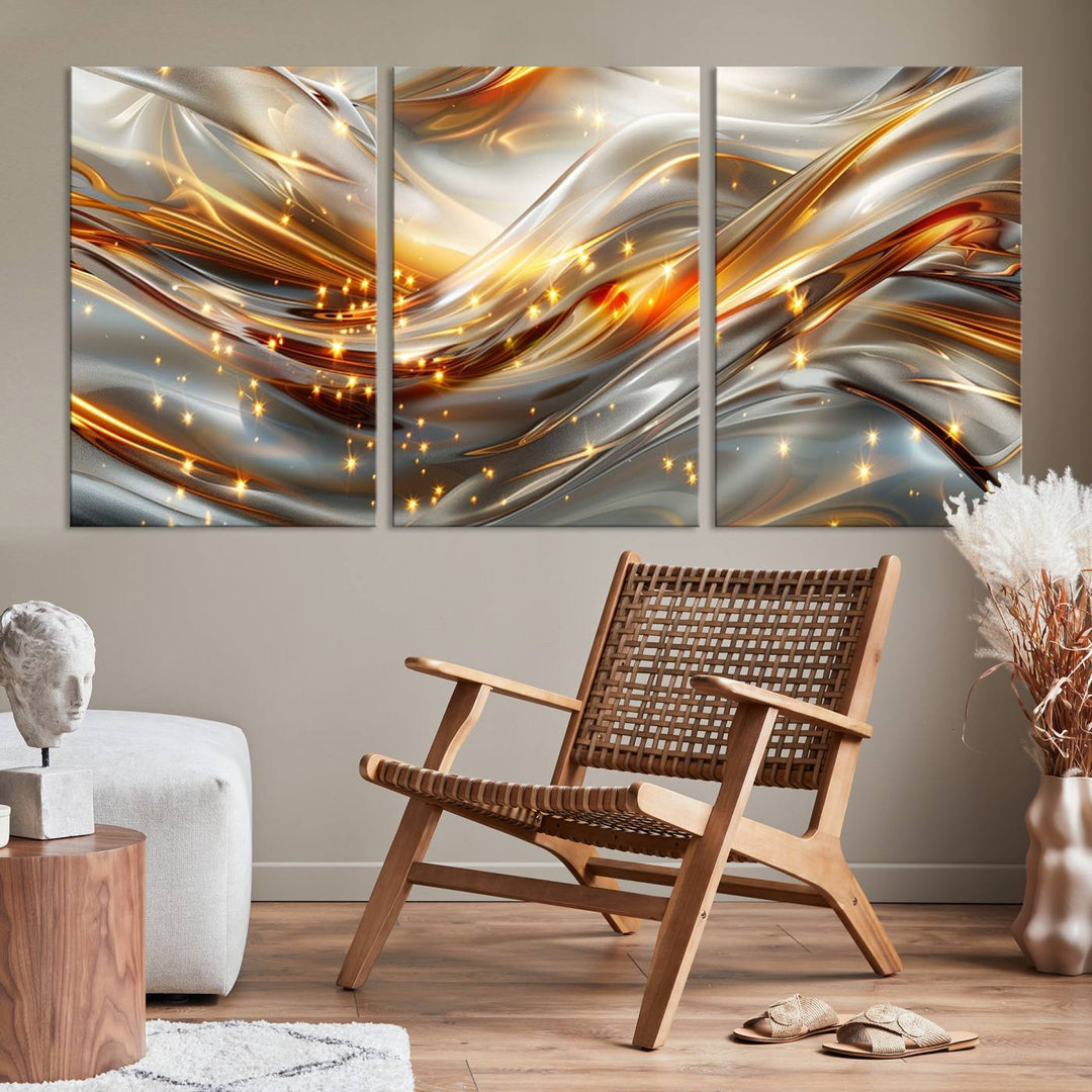 Modern abstract art Black and Gold art Multi panel canvas room wall decor Abstract wall art Abstract painting Extra large wall art