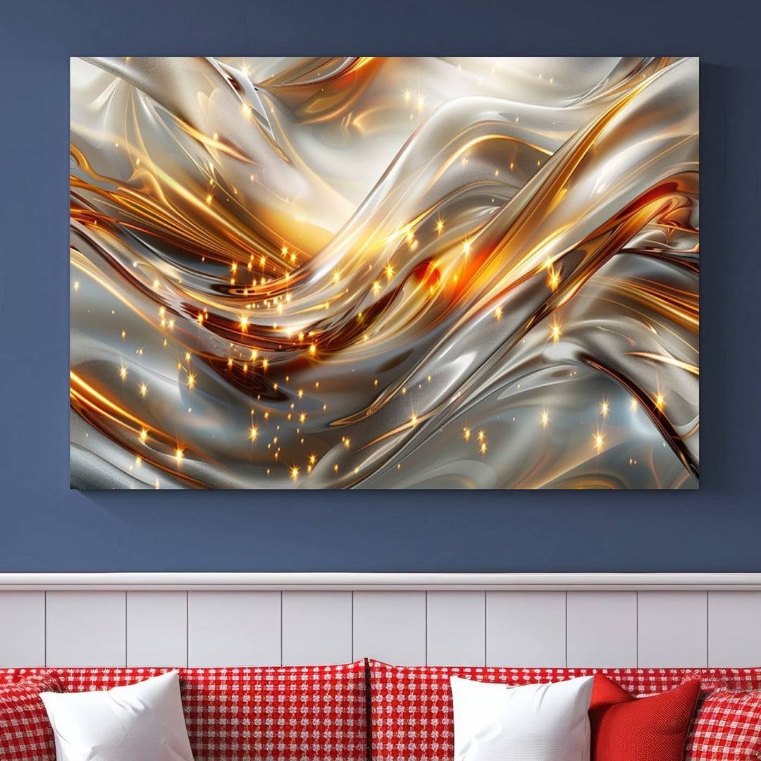 Modern abstract art Black and Gold art Multi panel canvas room wall decor Abstract wall art Abstract painting Extra large wall art