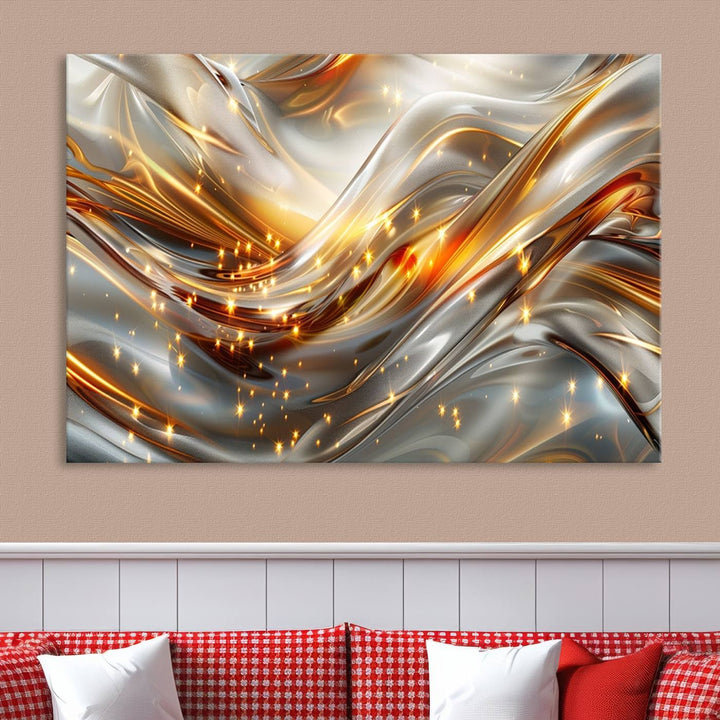 Modern abstract art Black and Gold art Multi panel canvas room wall decor Abstract wall art Abstract painting Extra large wall art