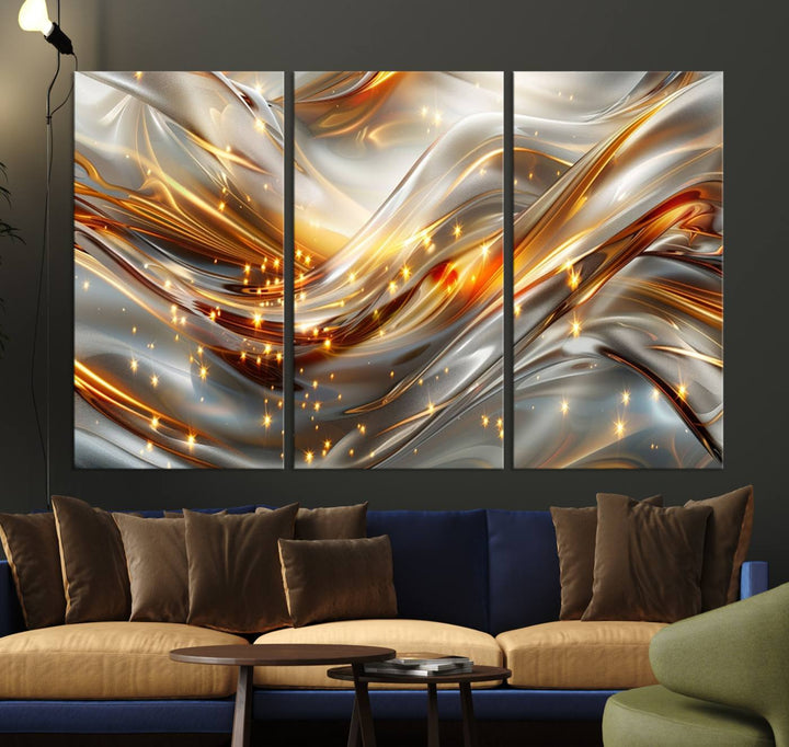 Modern abstract art Black and Gold art Multi panel canvas room wall decor Abstract wall art Abstract painting Extra large wall art