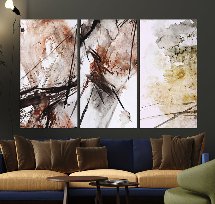 Modern Abstract Canvas Painting Marble Wall Art Bedroom Living Room Wall Decor