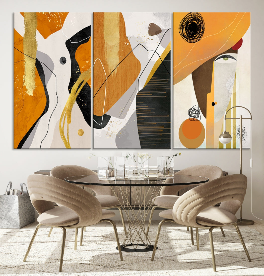 Modern Abstract Canvas Wall Art Print Contemporary Bohemian Wall Decor