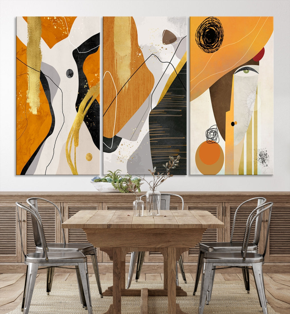 Modern Abstract Canvas Wall Art Print Contemporary Bohemian Wall Decor