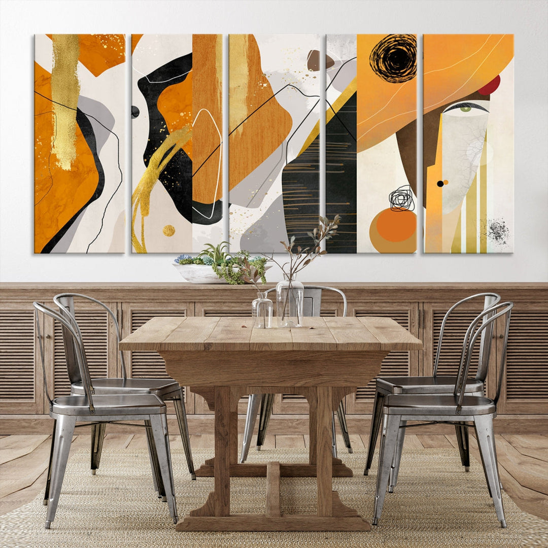 Modern Abstract Canvas Wall Art Print Contemporary Bohemian Wall Decor