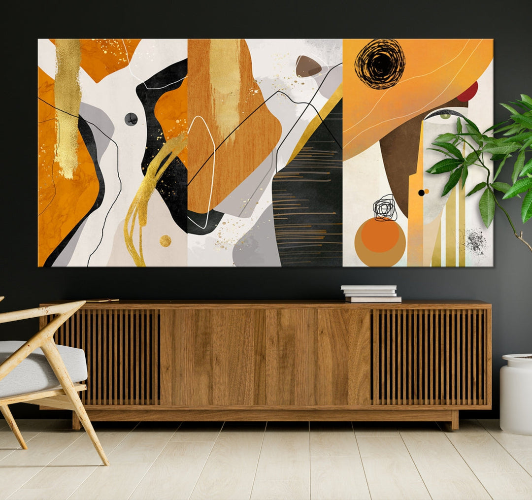 Modern Abstract Canvas Wall Art Print Contemporary Bohemian Wall Decor