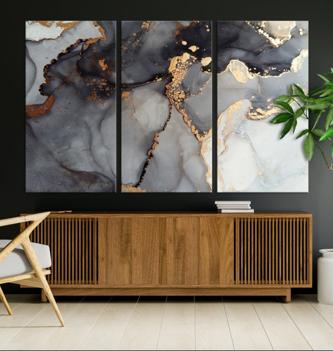 Modern Abstract Painting on Canvas Framed Wall Art Print