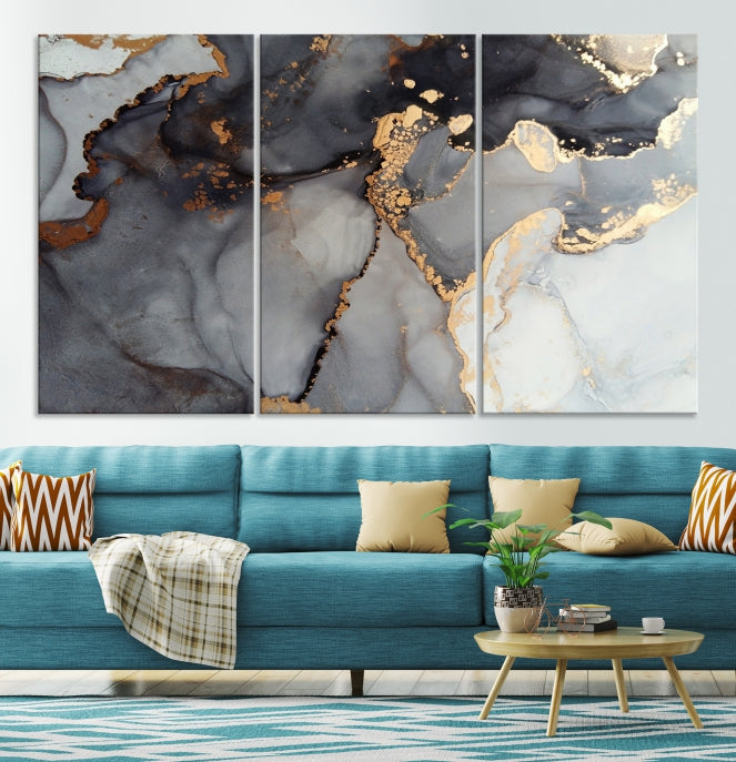 Modern Abstract Painting on Canvas Framed Wall Art Print