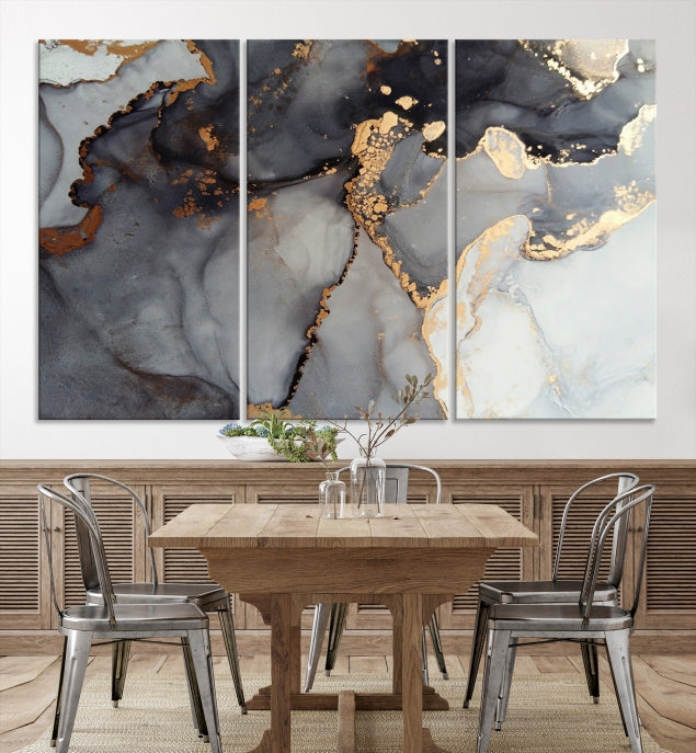 Modern Abstract Painting on Canvas Framed Wall Art Print