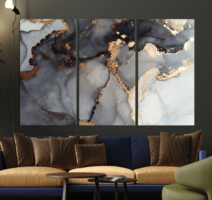 Modern Abstract Painting on Canvas Framed Wall Art Print