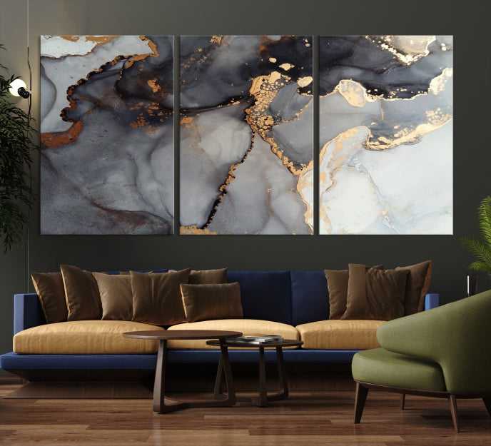 Modern Abstract Painting on Canvas Framed Wall Art Print