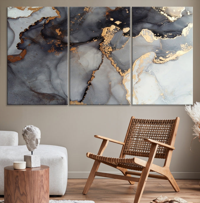 Modern Abstract Painting on Canvas Framed Wall Art Print