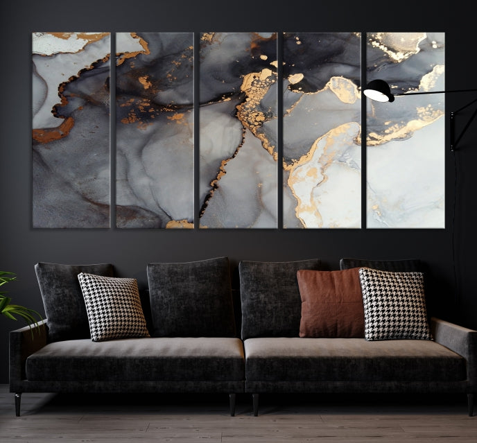 Modern Abstract Painting on Canvas Framed Wall Art Print