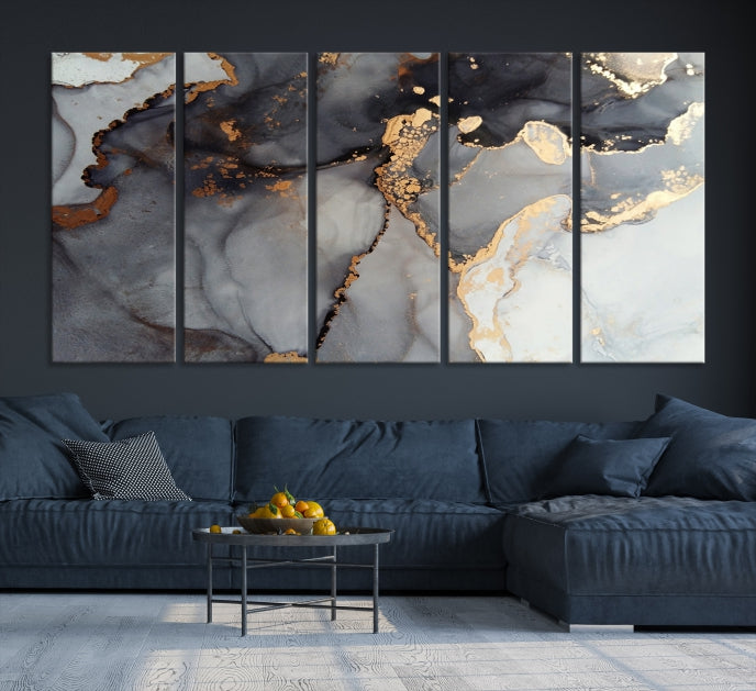 Modern Abstract Painting on Canvas Framed Wall Art Print