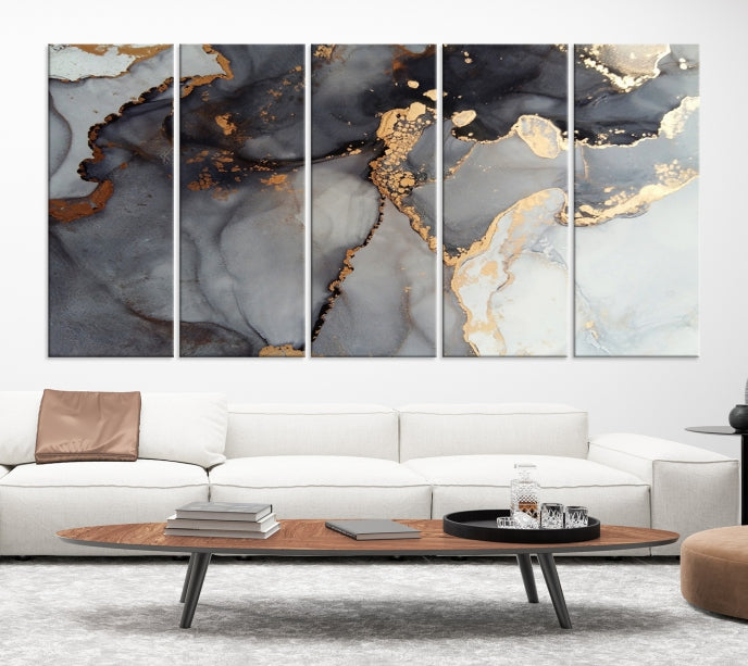 Modern Abstract Painting on Canvas Framed Wall Art Print