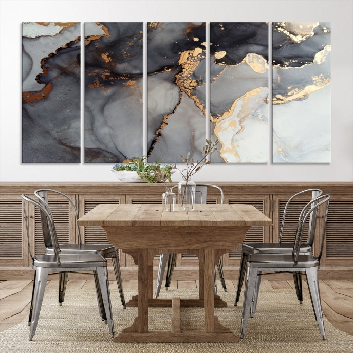 Modern Abstract Painting on Canvas Framed Wall Art Print