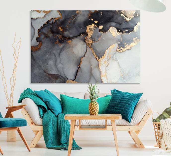 Modern Abstract Painting on Canvas Framed Wall Art Print