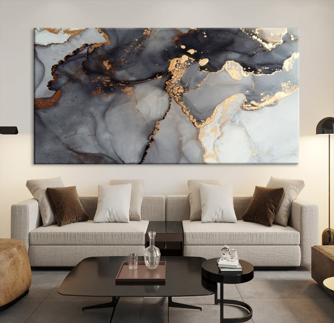 Modern Abstract Painting on Canvas Framed Wall Art Print