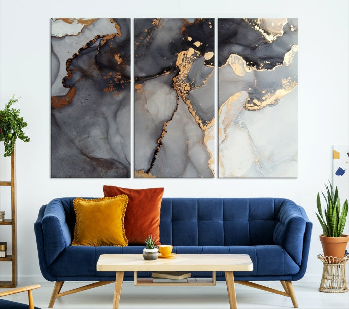 Modern Abstract Painting on Canvas Framed Wall Art Print