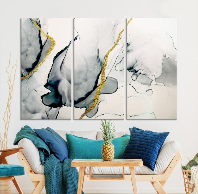 Modern Abstract Painting on Giclee Canvas Wall Art Print Bohemian Style Art